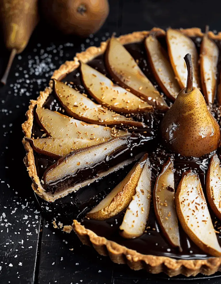 Pear and Chocolate Tart
