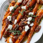Roasted Carrots with Candied Pecans and Goat Cheese