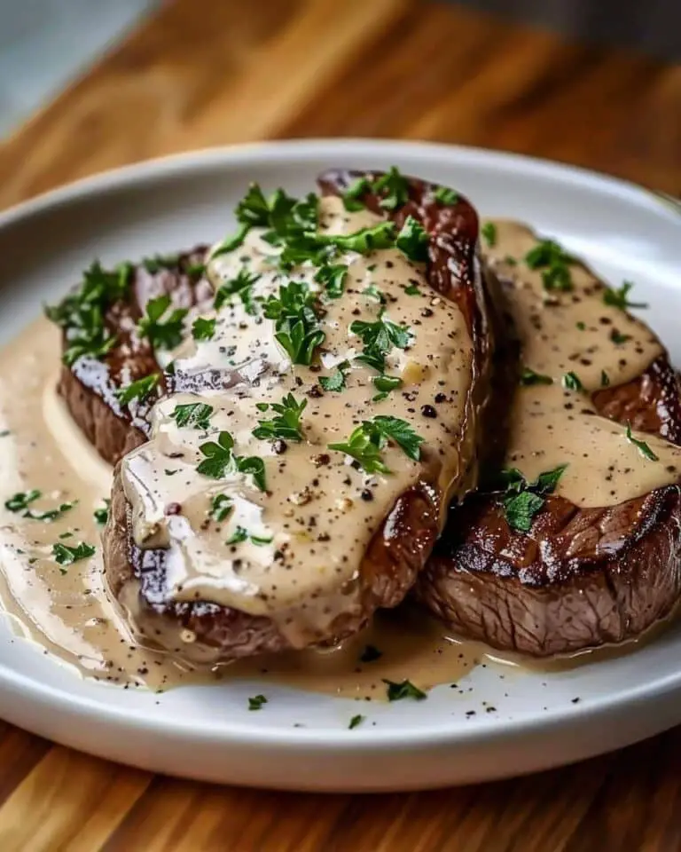 Juicy Steak with Heavenly Garlic Cream Sauce