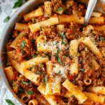 Ground Beef Pasta Recipe in Tomato Sauce