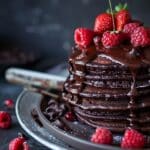 The Most Amazing Chocolate Pancakes
