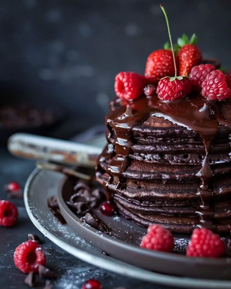 The Most Amazing Chocolate Pancakes