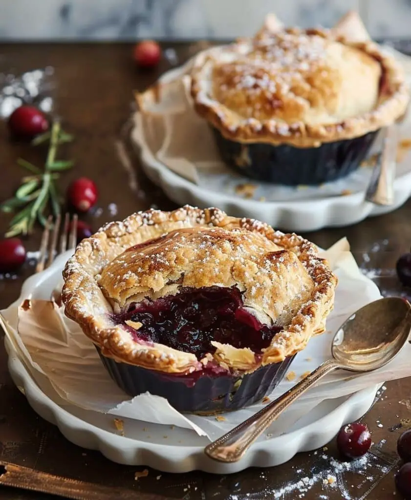 Mini Cranberry Potpies