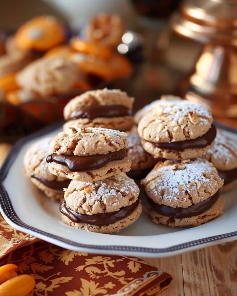 Greek Walnut Macaroons with Chocolate Ganache