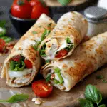 Crunchy Crispy Air Fryer Chicken & Mozzarella Wraps