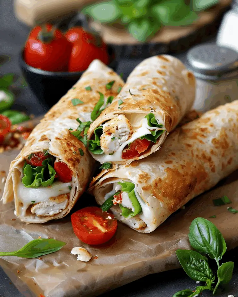 Crunchy Crispy Air Fryer Chicken & Mozzarella Wraps