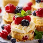 Mini Cheesecakes Made in a Muffin Tin