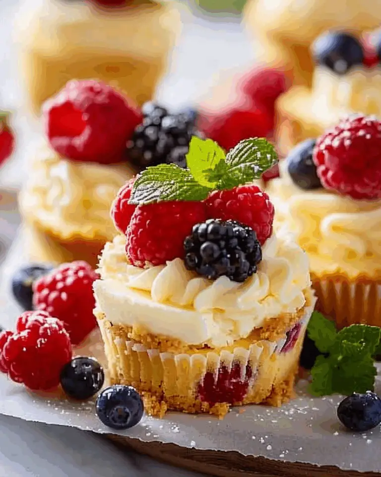 Mini Cheesecakes Made in a Muffin Tin