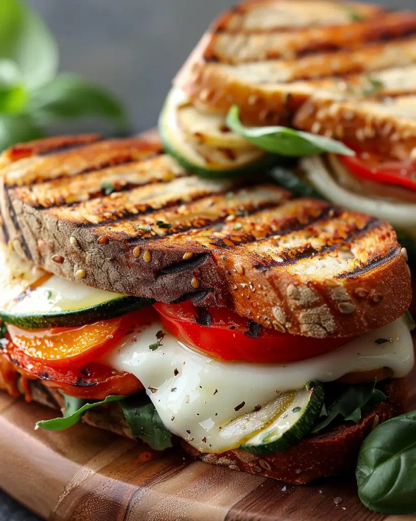 Delicious Grilled Veggie Mozzarella Sandwiches