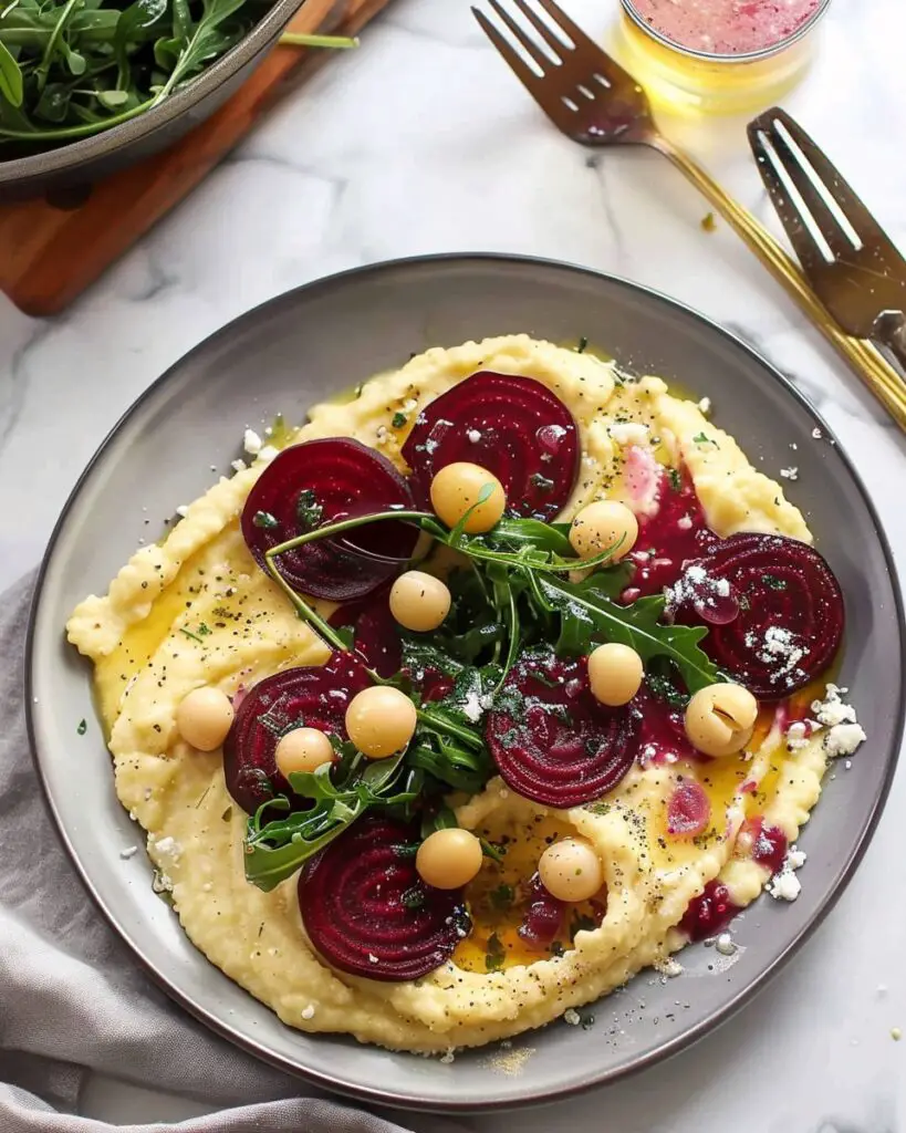 Creamy Polenta Recipe with Roasted Beets