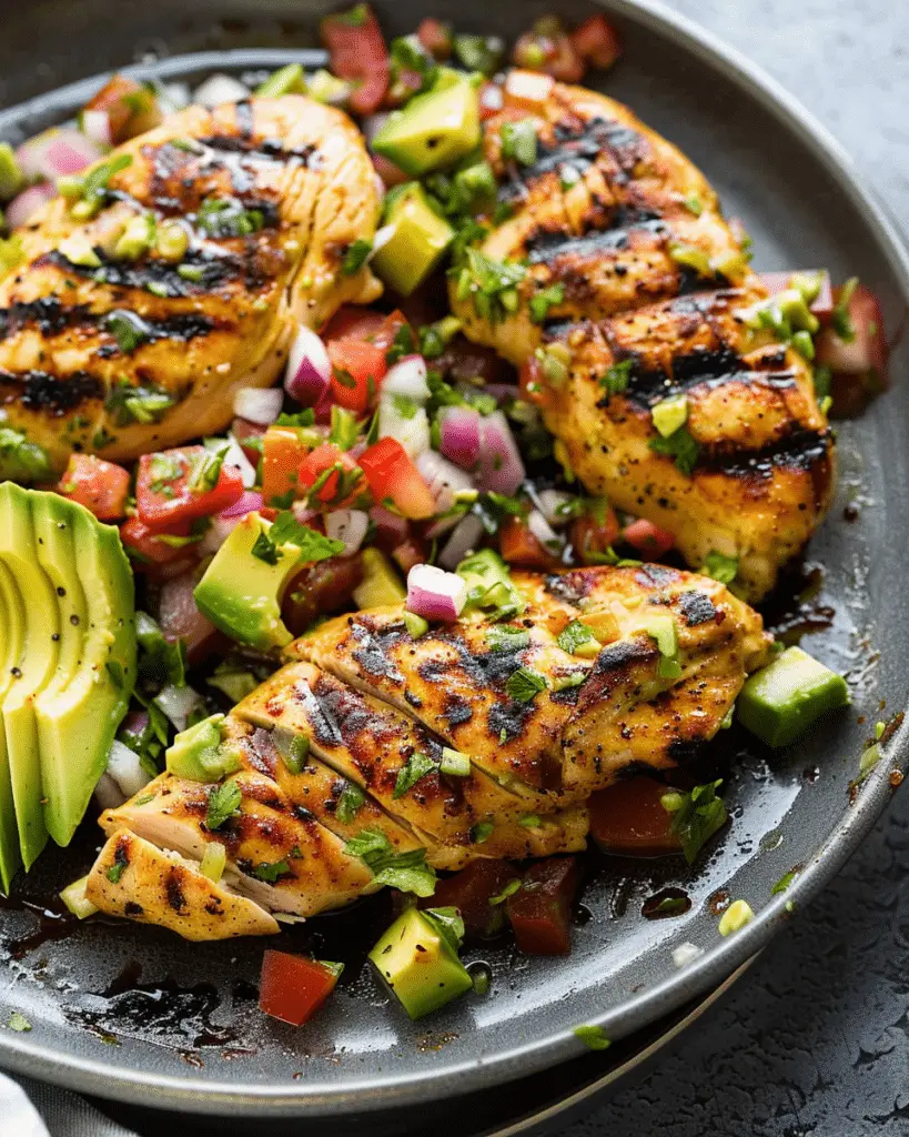 Grilled Chicken with Avocado Salsa