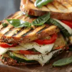 Delicious Grilled Veggie Mozzarella Sandwiches