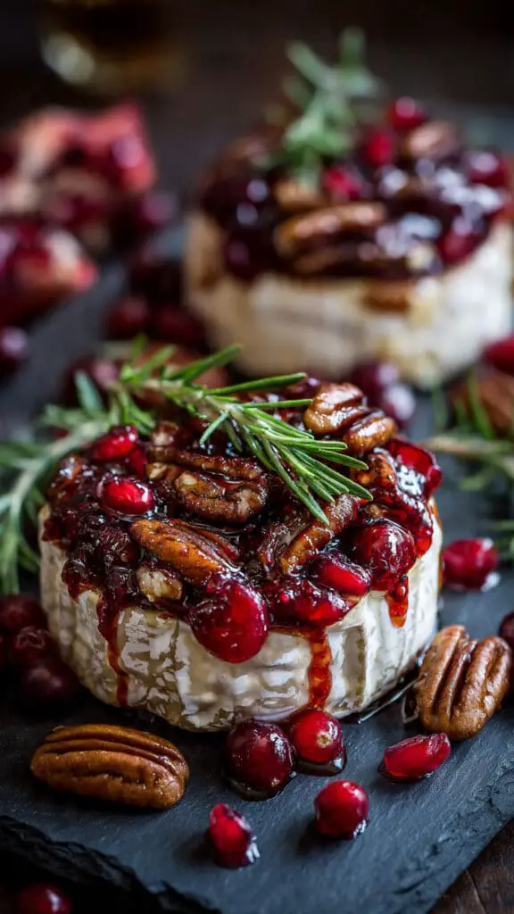 Cranberry Brie with Honey-Balsamic Cranberry Sauce