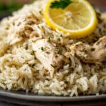 Slow Cooker Lemon Herb Chicken and Rice