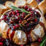 Cranberry Brie with Honey-Balsamic Cranberry Sauce