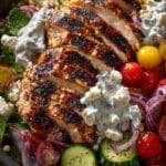 Greek Chicken Bowl with Fresh Salad, Mozzarella Pearls & Creamy Tzatziki
