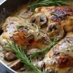 Creamy Mushroom Rosemary Chicken with Gruyere
