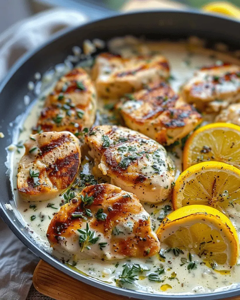 Creamy Lemon Herb Greek Chicken Alfredo