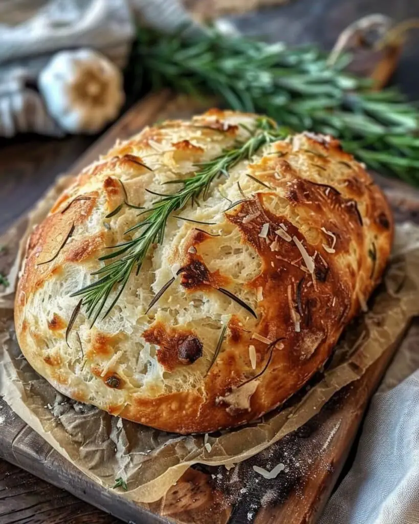 Rustic Parmesan Rosemary Bread