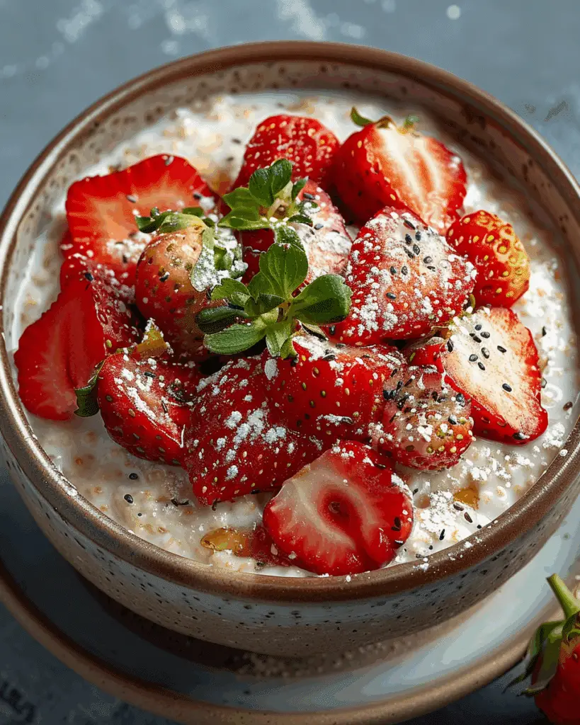 Strawberries and Cream Porridge