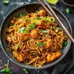Sticky Garlic Chicken Noodles