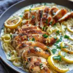 Creamy Lemon Herb Greek Chicken Alfredo