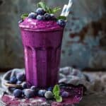 Blueberry Smoothie with Milk