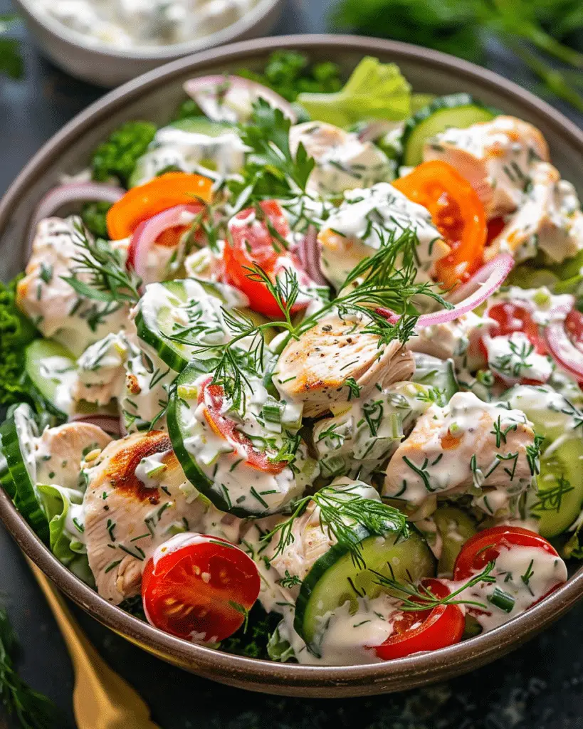 Mediterranean Delight: Tzatziki Chicken Salad