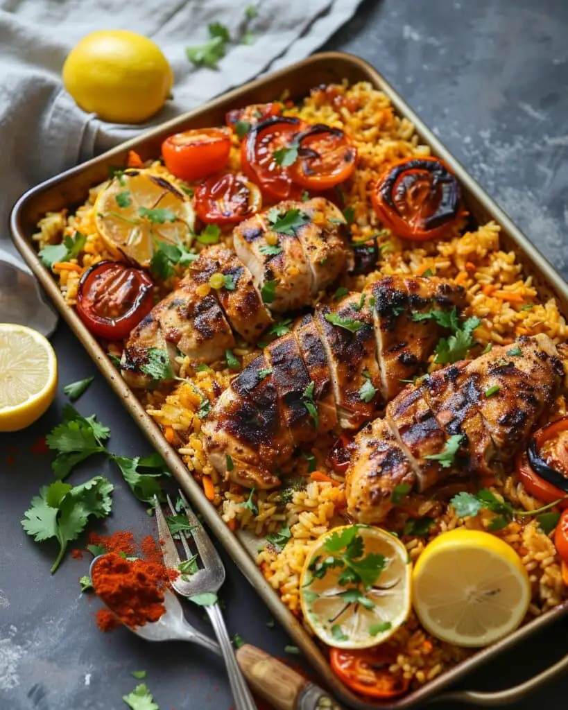 Chicken Shawarma Sheet-Pan Dinner
