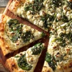 Greek Roasted Garlic Spinach White Pizza Delight