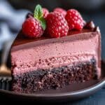 Dark Chocolate Raspberry Mousse Cake