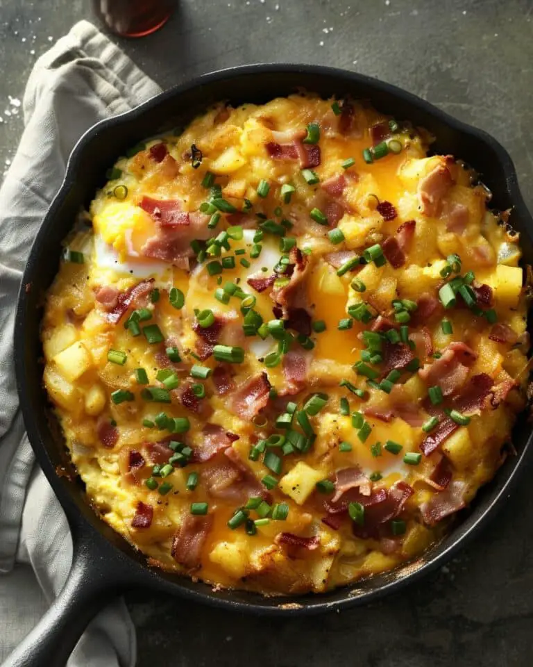 Cheesy Potato Egg Scramble