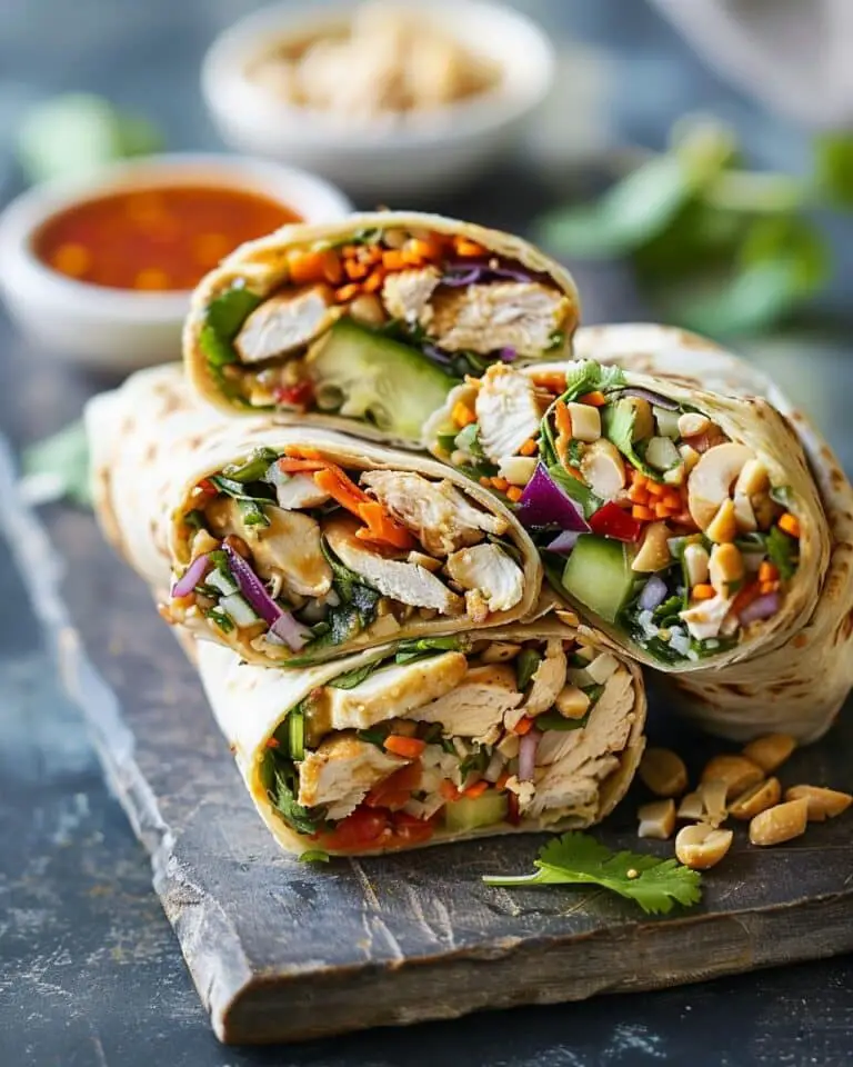 Thai Peanut Chicken Wrap