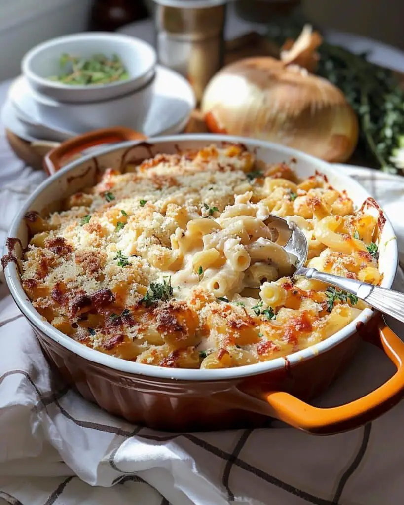 French Onion White Mac N Cheese