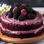 Irresistible Blackberry Velvet Cake with Lush Blackberry Frosting