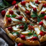 Roasted Pear, Cranberry, and Brie Flatbread