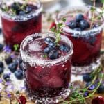 Blueberry Ginger Thyme Mocktails