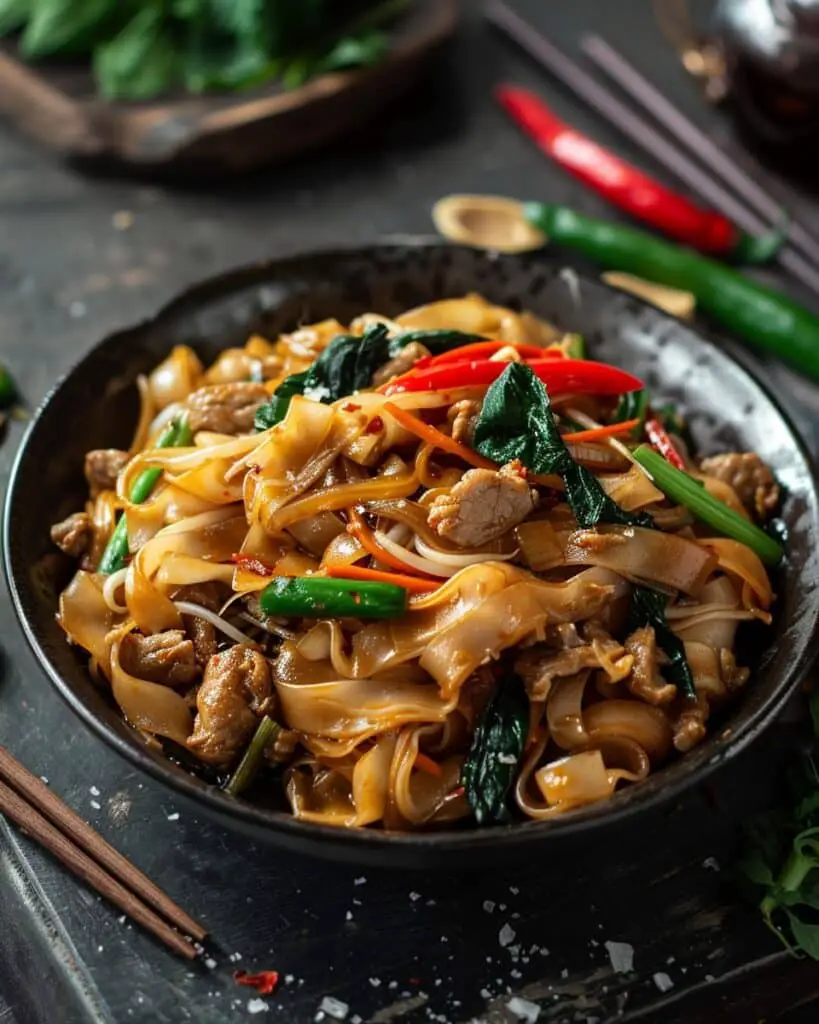 Quick and Flavorful Street Style Thai Drunken Noodles