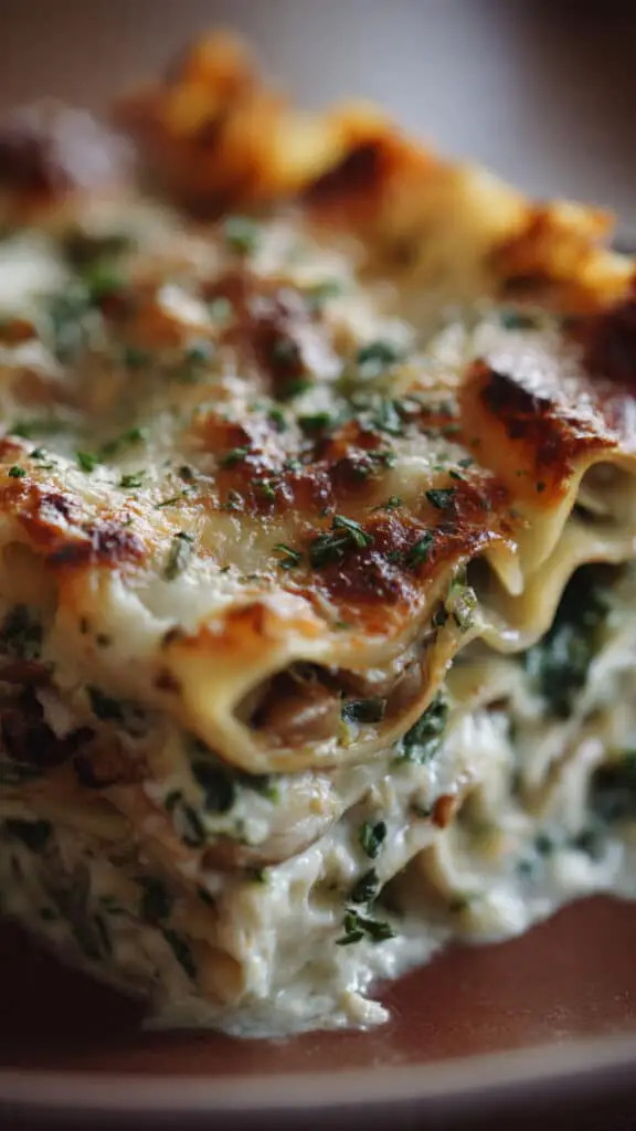 Mushroom and Spinach Lasagna