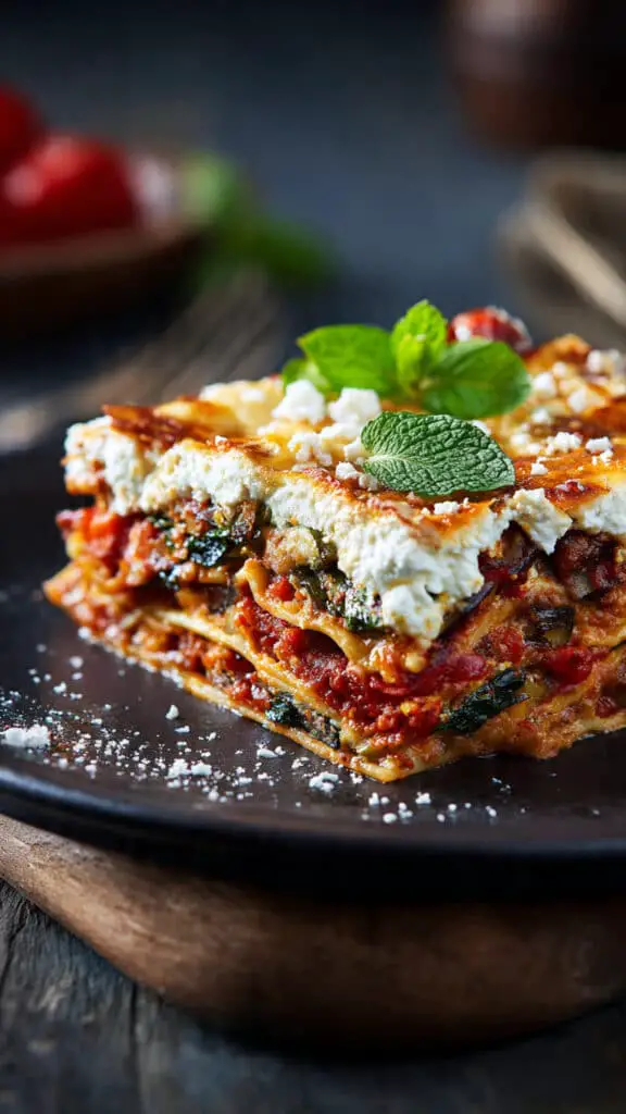 Layered Mediterranean Vegetable Lasagna with Creamy Ricotta