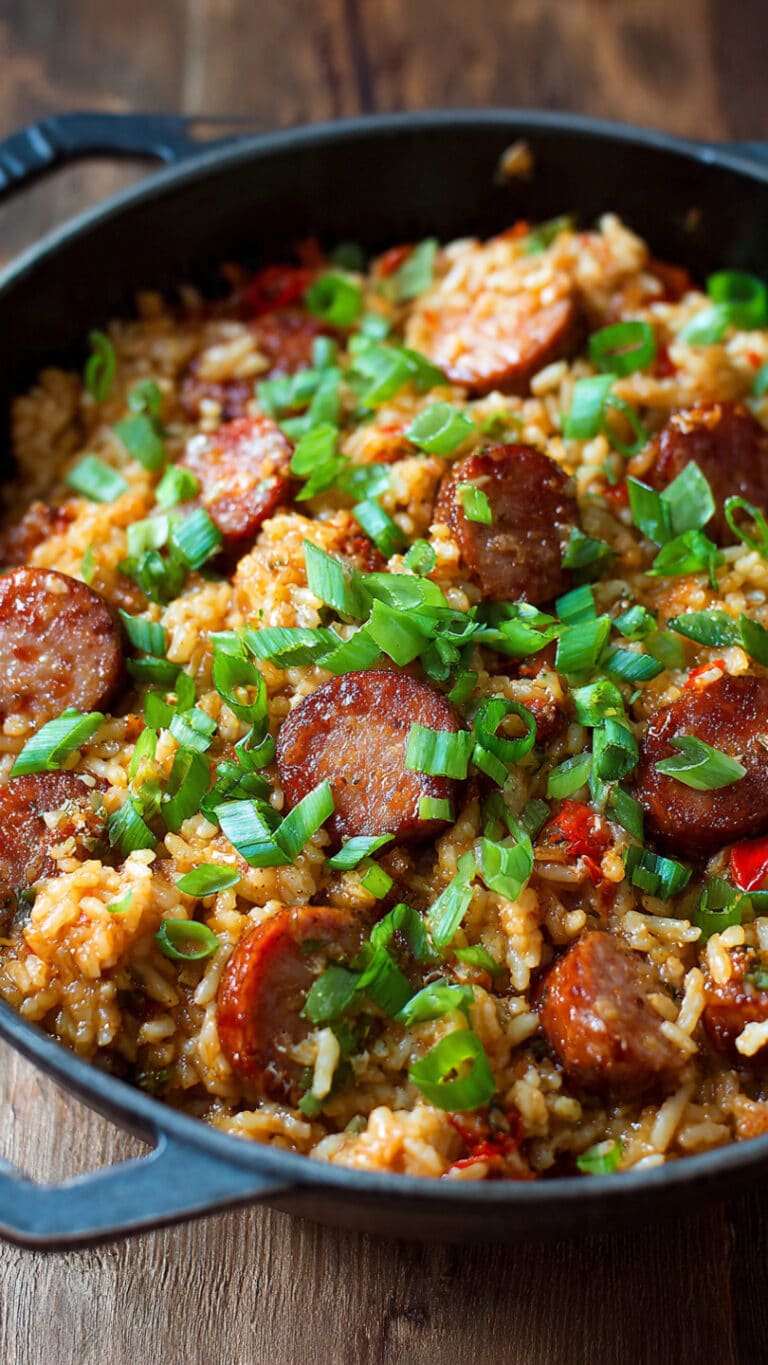 Quick One Pot Sausage and Rice Delight