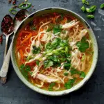 Classic Ginger Garlic Chicken Noodle Soup