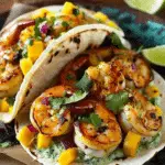 Shrimp Tacos with Mango Salsa & Creamy Cilantro Sauce