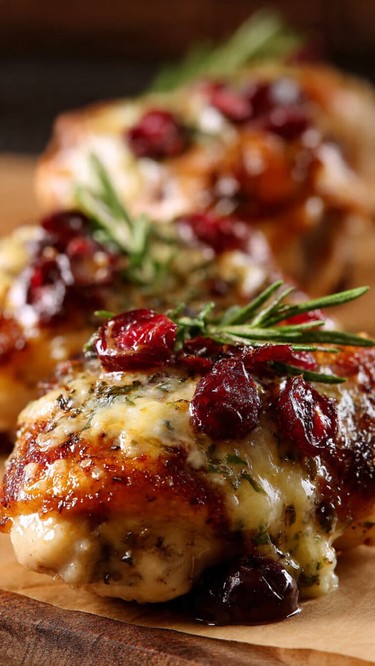 Honey Cranberry Chicken Bake with Ricotta Cheese