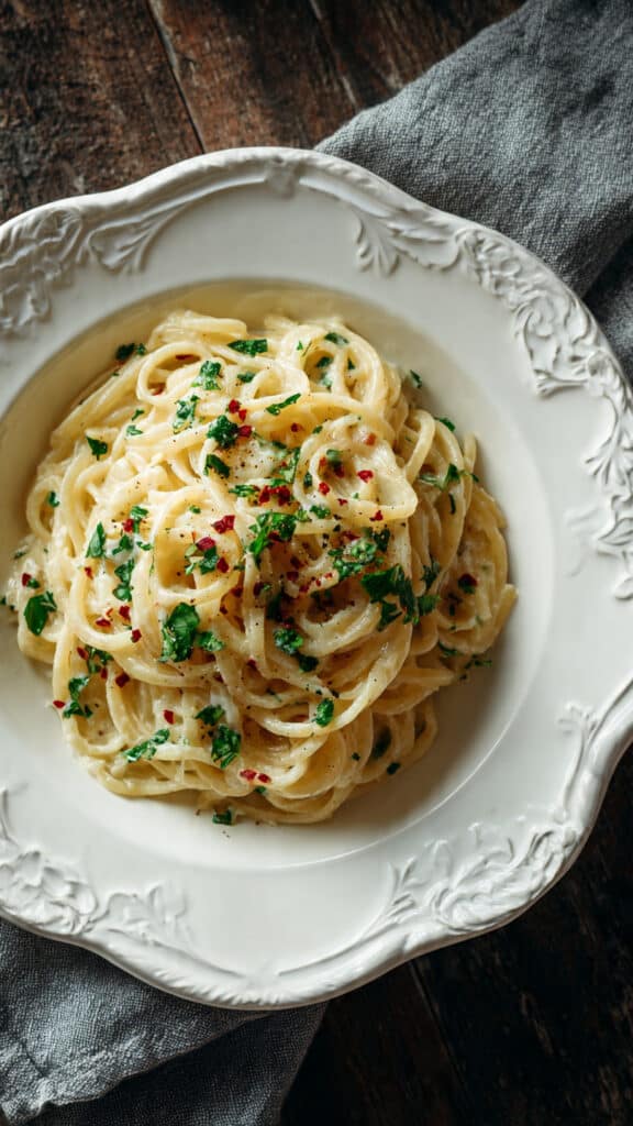 One Pot Creamy Garlic Pasta