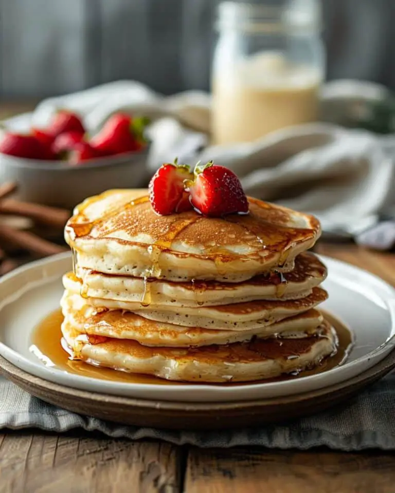 Fluffy Maple Cinnamon Pancakes