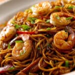 Steak & Shrimp Stir-Fried Noodles For cozy nights