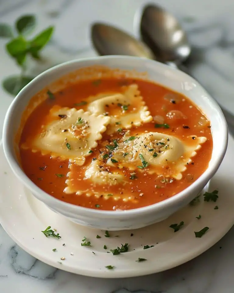 Creamy Tomato Ravioli Soup