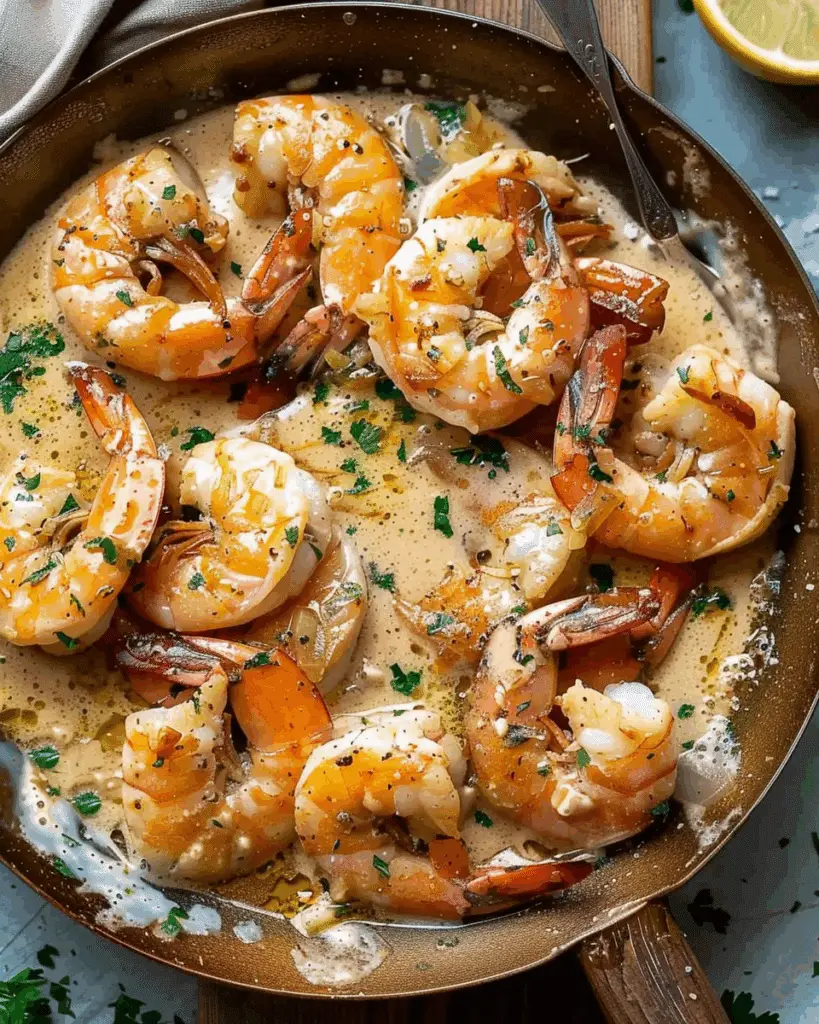 Creamy Garlic Prawns