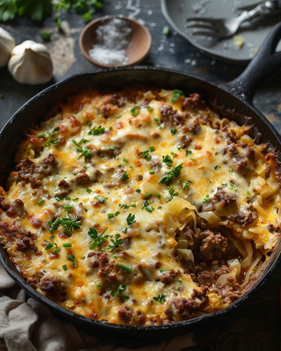 Savory Cabbage Beef Bake